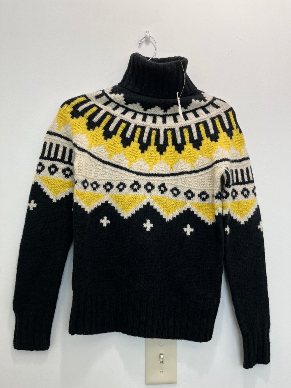 Ralph Lauren Women Turtleneck Hand Knit Sweater M Merino Wool Angora Rabbit hair